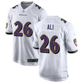 Men’s Baltimore Ravens #26 Rasheen Ali Nike White Vapor Limited Player Jersey