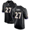 Men’s Baltimore Ravens #27 T. J. Tampa Nike Black Alternate Vapor Limited Player Jersey