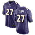 Men’s Baltimore Ravens #27 T. J. Tampa Nike Purple Vapor Limited Player Jersey
