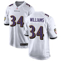 Mens Baltimore Ravens #34 Ty’Son Williams Nike White Vapor Limited Player Jersey