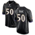 Men’s Baltimore Ravens #50 Adisa Isaac Nike Black Alternate Vapor Limited Player Jersey