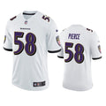 Men’s Baltimore Ravens #58 Michael Pierce Nike White Vapor Limited Player Jersey