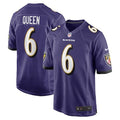 Men’s Baltimore Ravens #6 Patrick Queen Nike Purple Vapor Untouchable Limited Jersey