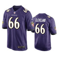 Men’s Baltimore Ravens #66 Ben Cleveland Nike Purple Vapor Limited Player Jersey