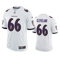 Men’s Baltimore Ravens #66 Ben Cleveland Nike White Vapor Limited Player Jersey