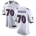 Men’s Baltimore Ravens #70 Roger Rosengarten Nike White Vapor Limited Player Jersey