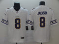 Men’s Baltimore Ravens #8 Lamar Jackson White Jersey
