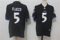 Men’s Baltimore Ravens Joe Flacco #5 Black Jersey