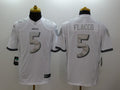 Men’s Baltimore Ravens Joe Flacco #5 White Jersey