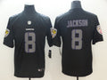 Men’s Baltimore Ravens Lamar Jackson #8 Black Authentic Jersey