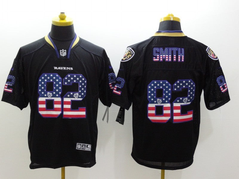 Men’s Baltimore Ravens Torrey Smith #82 Black Jersey