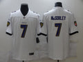 Men’s Baltimore Ravens Trace McSorley #7 White Jersey