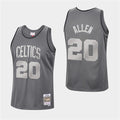 Men’s Boston Celtics #20 Ray Allen Charcoal Mitchell & Ness Hardwood Classics Metal Works Jersey