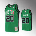 Men’s Boston Celtics #20 Ray Allen Mitchell & Ness 2007-08 Hardwood Classics Alternate Jersey Kelly Green