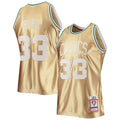 Men’s Boston Celtics #33 Larry Bird Mitchell & Ness Gold 1985-86 Hardwood Classics Jersey