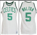 Men’s Boston Celtics #5 Bill Walton 1985-86 Throwback Mitchell & Ness Jersey White