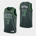 Men’s Boston Celtics #7 Jaylen Brown Nike Green 2021 Earned Edition Swingman Jersey