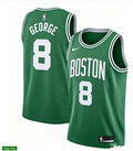 Mens Boston Celtics #8 Paul George Kelly Green Icon Edition Jersey