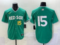 Men’s Boston Red Sox Dustin Pedroia #15 Green 2025 City Connect Limited Jersey