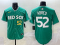 Men’s Boston Red Sox Wilyer Abreu #52 Green 2025 City Connect Limited Jersey