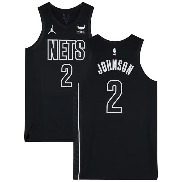 Mens Brooklyn Nets #2 Cameron Johnson Black Statement Edition Player Jersey