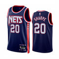 Mens Brooklyn Nets #20 Day’Ron Sharpe Diamond Nike Navy NBA 75TH 2021-22 City Edition Jersey
