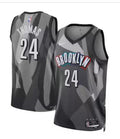 Mens Brooklyn Nets #24 Cam Thomas 2024-25 Gray City Edition Swingman Jersey