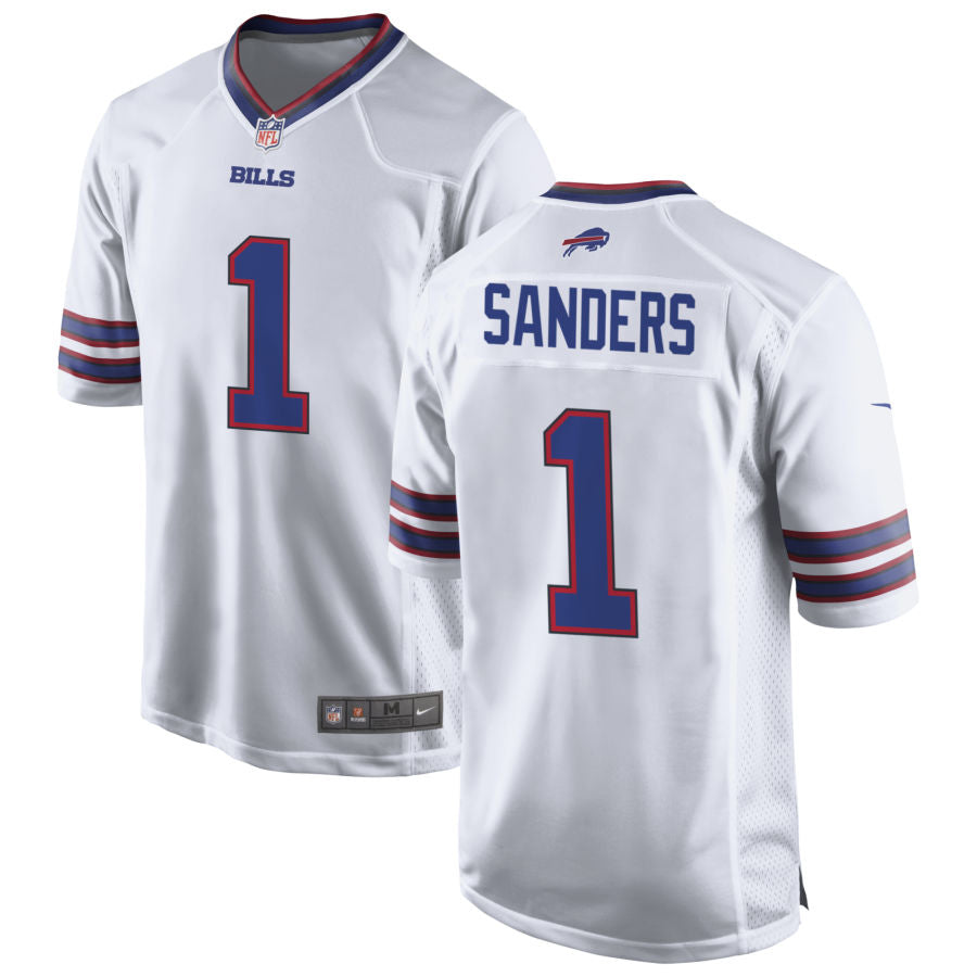 Men’s Buffalo Bills #1 Emmanuel Sanders Nike White Player Game Football Jersey