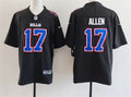 Mens Buffalo Bills #17 Josh Allen Carbon Black Fashion Limited Jersey