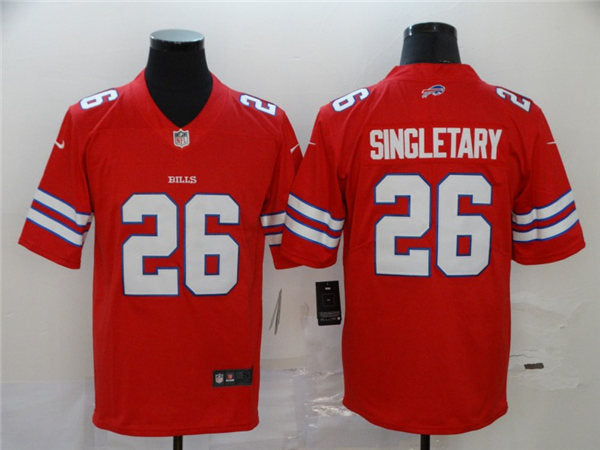 Men’s Buffalo Bills #26 Devin Singletary Nike Red Alternate Game Football Jersey