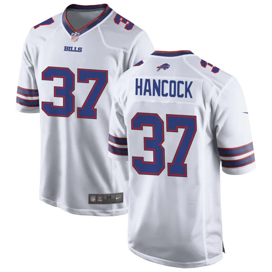 Mens Buffalo Bills #37 Jordan Hancock Nike White Vapor F.U.S.E. Limited Jersey