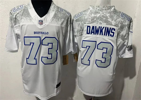 Mens Buffalo Bills #73 Dion Dawkins White Nike Vapor F.U.S.E. Limited Rivalry Series Jersey