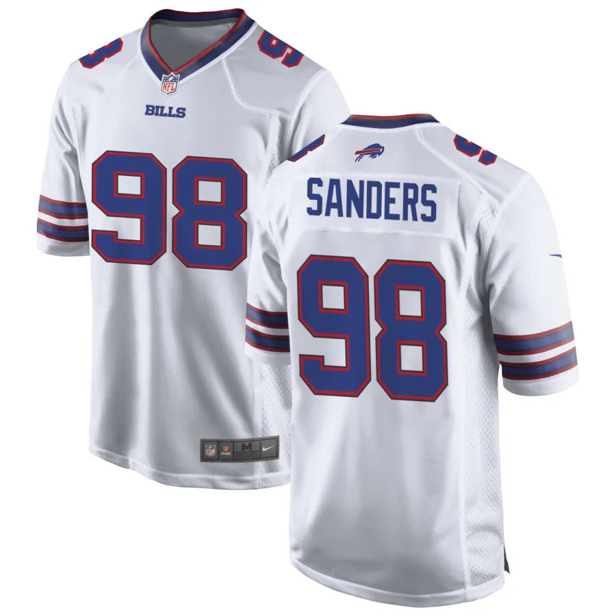 Mens Buffalo Bills #98 T.J. Sanders Nike White Vapor F.U.S.E. Limited Jersey