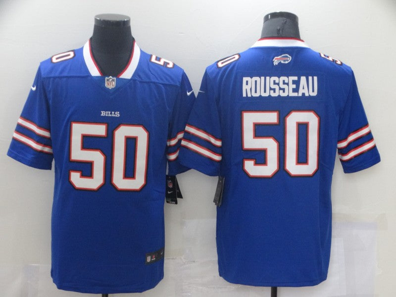 Men’s Buffalo Bills Greg Rousseau #50 Blue Jersey