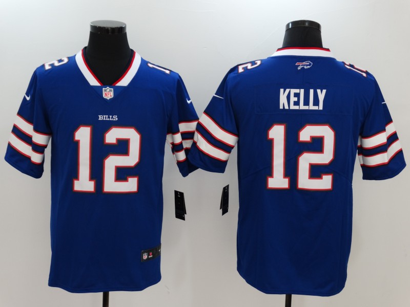 Men’s Buffalo Bills Jim Kelly #12 Blue Jersey