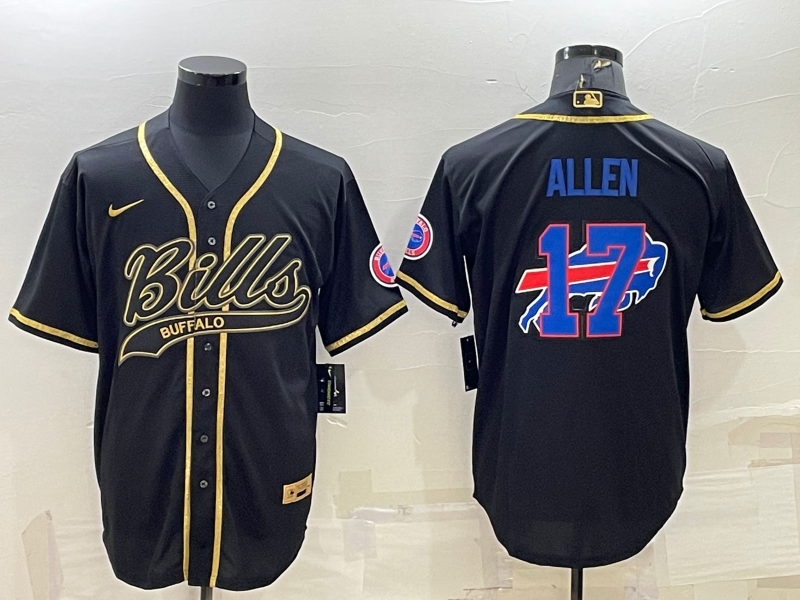 Men’s Buffalo Bills Josh Allen #17 Black Jersey Joint Edition