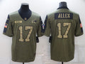 Men’s Buffalo Bills Josh Allen #17 Brown Jersey