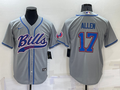 Men’s Buffalo Bills Josh Allen #17 Gray Jersey Joint Edition