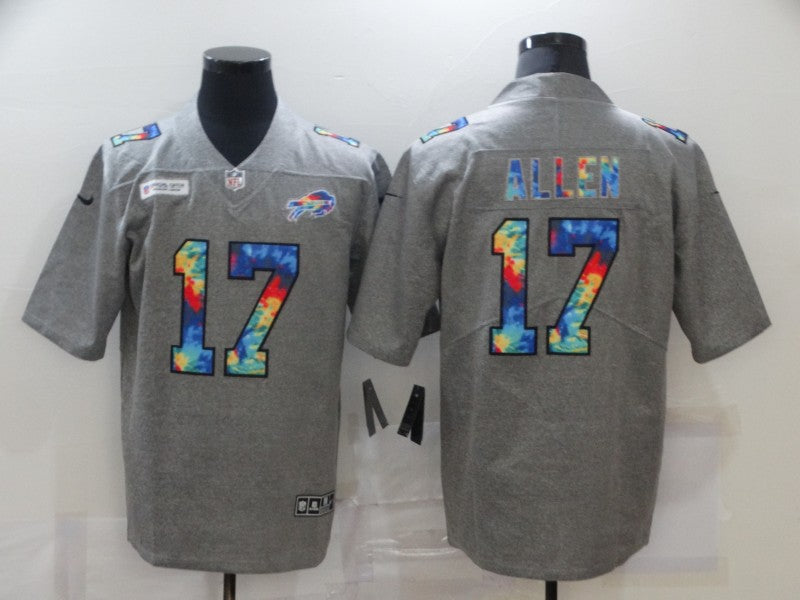 Men’s Buffalo Bills Josh Allen #17 Gray Jersey
