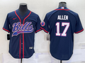 Men’s Buffalo Bills Josh Allen #17 Navy Jersey Joint Edition
