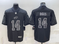 Men’s Buffalo Bills Stefon Diggs #14 Black RFLCTV Limited Jersey