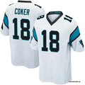 Mens Carolina Panthers #18 Jalen Coker Nike White Vapor F.U.S.E. Limited Jersey