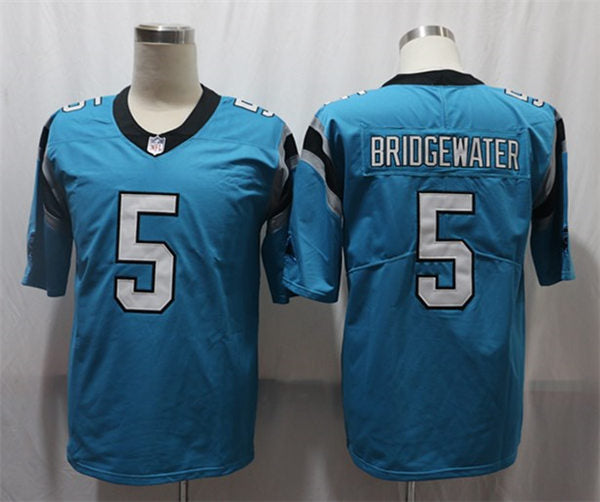 Men’s Carolina Panthers #5 Teddy Bridgewater Blue Nike Vapor Untouchable Limited Jersey