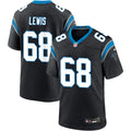 Mens Carolina Panthers #68 Damien Lewis Nike Black Vapor Untouchable Limited Jersey