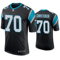 Mens Carolina Panthers #70 Brady Christensen Nike Black Vapor Untouchable Limited Jersey
