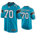 Mens Carolina Panthers #70 Brady Christensen Nike Blue Vapor Untouchable Limited Jersey