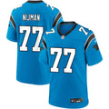 Mens Carolina Panthers #77 Yosh Nijman Nike Blue Vapor Untouchable Limited Jersey