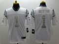 Men’s Carolina Panthers Cam Newton #1 White Jersey