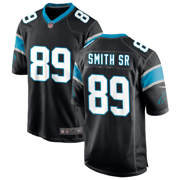 Mens Carolina Panthers Retired Player #89 Steve Smith Sr Nike Black Vapor Untouchable Limited Jersey
