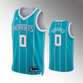 Men’s Charlotte Hornets #0 Miles Bridges Teal Icon Edition Swingman Jersey